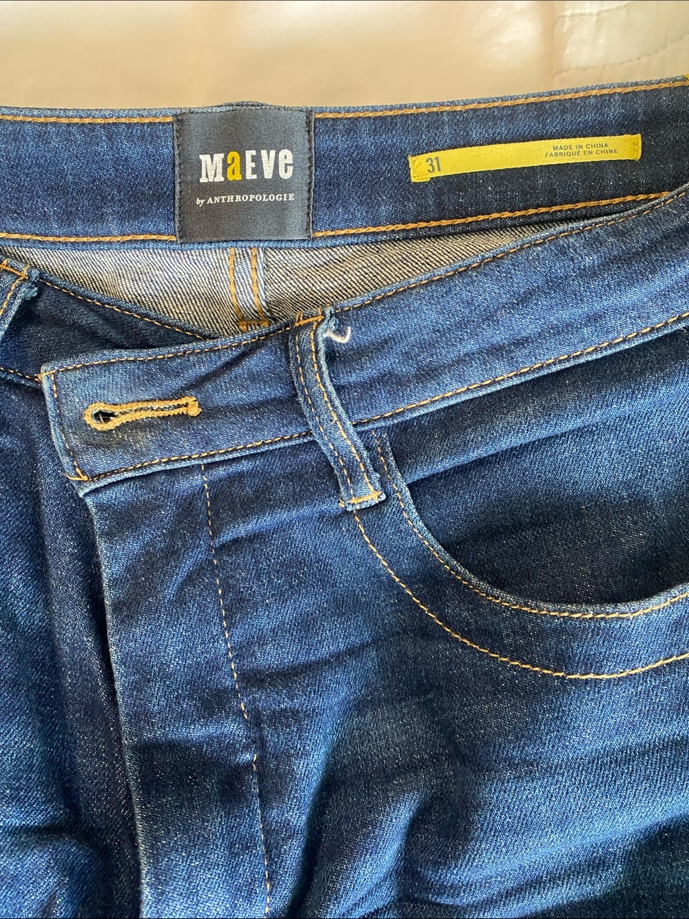 Anthropologie sz 31 Maeve Dark Blue Flare Jeans